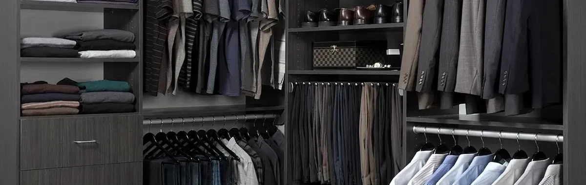 A well organized custom closet