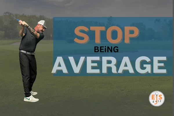 Large Print of Above Average with a pic of me hitting a golf shot