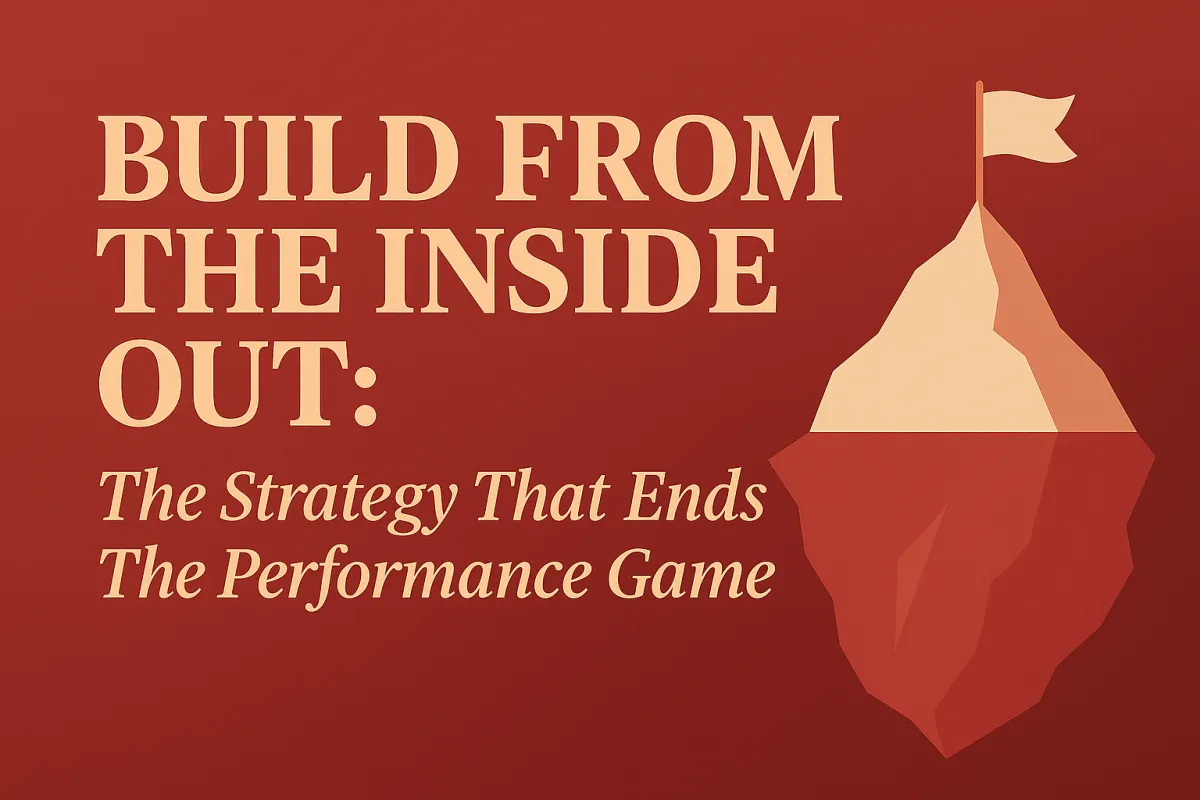 “Ascend Media iceberg visual with title: Build From the Inside Out – holistic branding message”