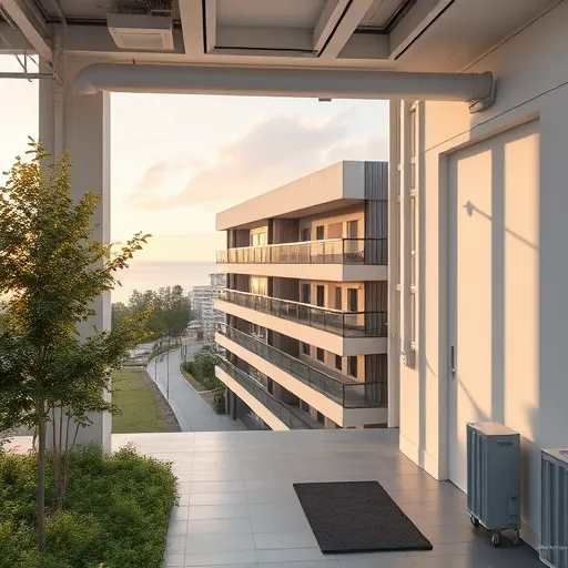 Egy modern, innovatív kereskedelmi fűtési és klíma rendszer telepítése Debrecen városában, ahol egy magas szintű, elegáns energiatakarékos HVAC rendszer látható. A rendszerhez legújabb digitális szenzorok és okos vezérlőegységek tartoznak, hangsúlyozva a technológiai fejlettséget. A kép hátterében dinamikusan fejlődő városi környezet látható, kortárs épületekkel, tetőteraszokon napelemekkel és zöldtetőkkel, amelyek a fenntarthatóságot tükrözik. Egy precíz, modern szerelő vagy technikus finoman kapcsolja be a környezetbarát klímaberendezést, kezei körül lágyan ragyogó fények játszanak, utalva a technológia tisztaságára és hatékonyságára. A kép hangulata szellemes és professzionális, kifejezve a technológiai fejlődést és a fenntartható jövőt. A színpaletta hűvös, kékes és ezüstös árnyalatokat használ, kiemelve a technológia és a frissesség érzetét. Finom fény-árnyék játék és az épületeken tükröződő napfény modern megjelenést kölcsönöz a képnek, a környezet nyugodt, energikus tónusokkal van jellemző. Ez az összhang hangsúlyozza Debrecen szerepét a fenntarthatóság és a technológiai innováció élharcosaként a város digitális jövője felé haladva.