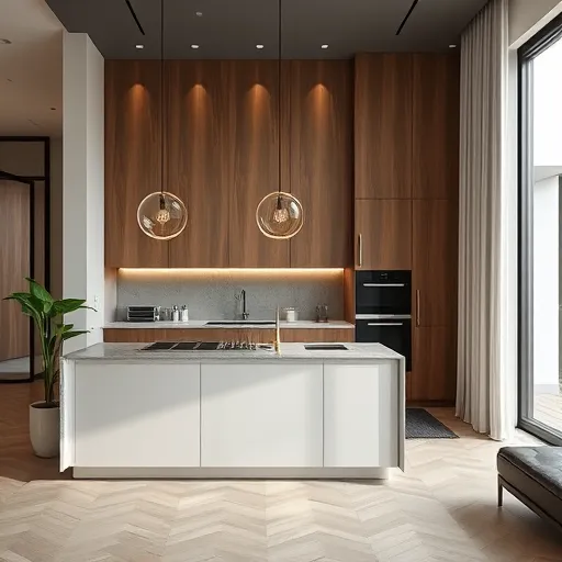 Egy modern, minimalista lakásbelsőben látható elegáns, slim vonalvezetésű klímaberendezés beépített falpanelek között. A rendszer harmonikusan illeszkedik a világos színű falakhoz és természetes, lágy fényhez, miközben finoman megvilágított fa és fém építészeti elemek, valamint egy stílusos termosztát és távirányító kiemelik a felhasználói élményt. A háttérben elmosódott városkép, Budapest ikonikus épületeinek, például a Parlamentnek és a Budai Vár sziluettjének finom utalásával, növeli a modern és városi hangulatot. A kép hangsúlyozza a nyugalmat, a modern technológiát és a letisztult formákat, földszínekkel és pasztell árnyalatokkal, amelyek a professzionális, tiszta és városközponti designnak felelnek meg.