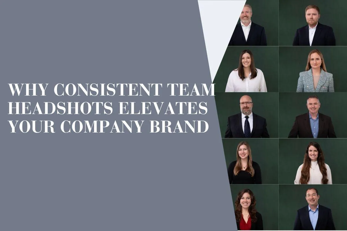 Headshot blog post graphic for team headshots