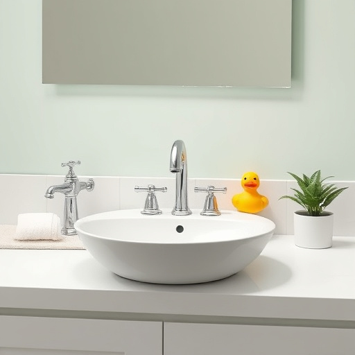 Art Deco-inspired bathroom remodel cover image featuring a sophisticated scene in mint green and gold hues. The walls showcase geometric patterned tiles illuminated by a vintage chandelier from a high, intricately detailed ceiling. A luxurious freestanding bathtub with claw feet, filled with bubbles, takes center stage, complemented by lively plants in geometric pots. In the foreground, rolled-up blueprints and a stylish calculator rest on a marble vanity, symbolizing the planning and budgeting for renovations. Whimsical animated dollar signs and measuring tapes enhance the whimsical atmosphere, emphasizing financial considerations. The background subtly fades into an abstract design of overlapping circles and lines, reflecting a systematic approach to cost analysis. This visually striking composition merges Art Deco elegance with playful elements, appealing to those interested in bathroom remodeling costs per square foot.