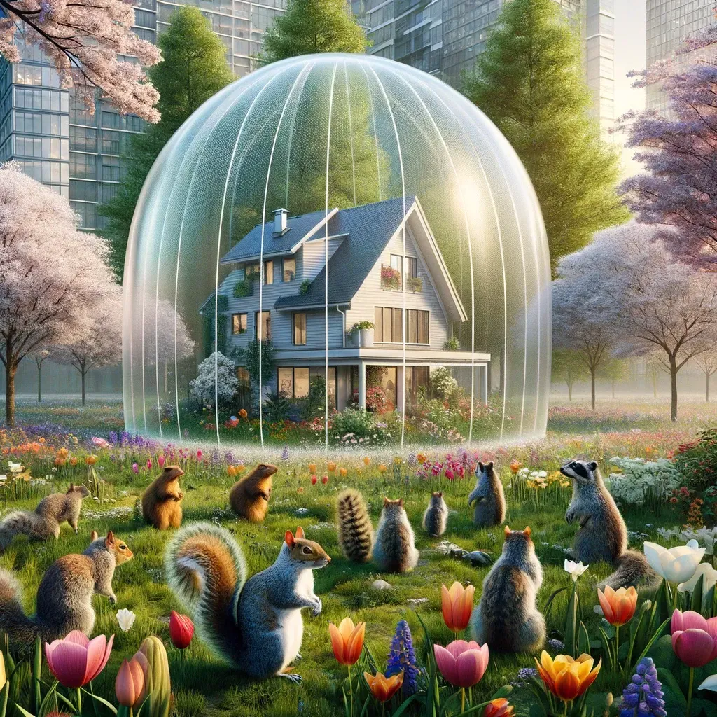 An Ottawa house protected from spring pests by a bubble
