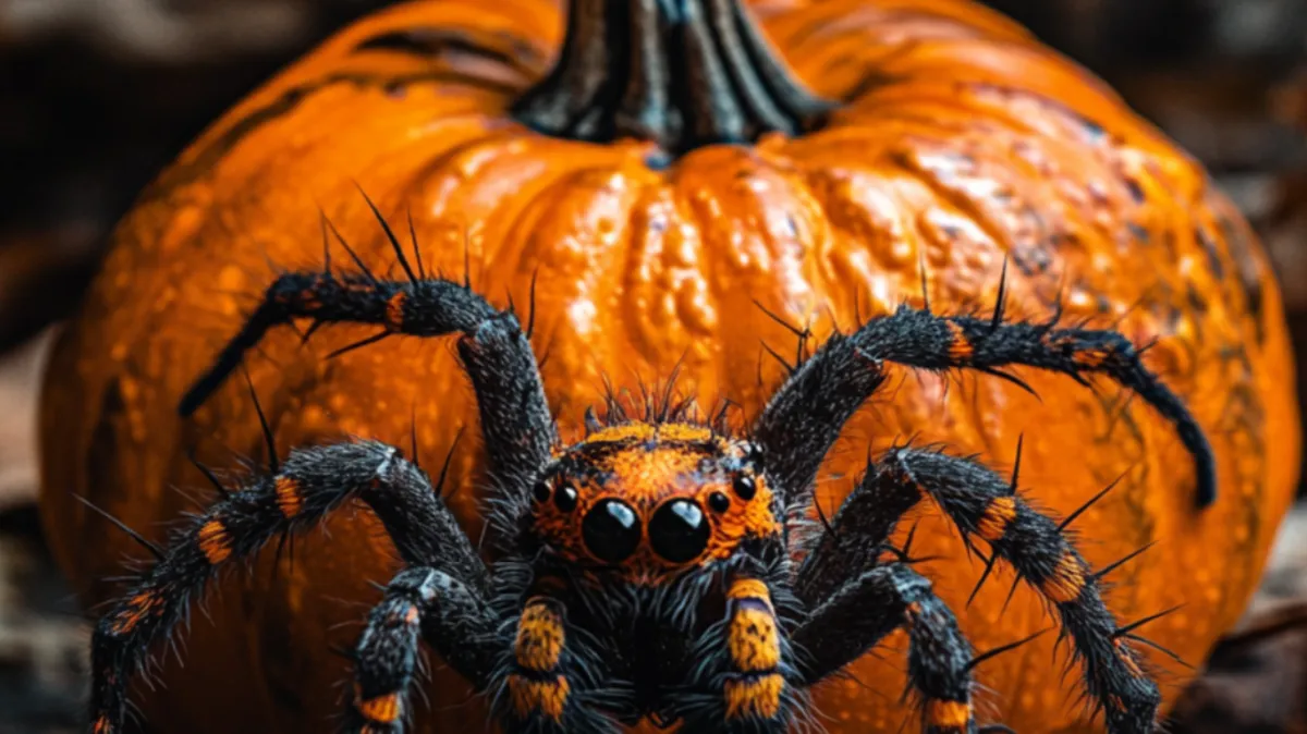 An image of a spider on Pumpkin