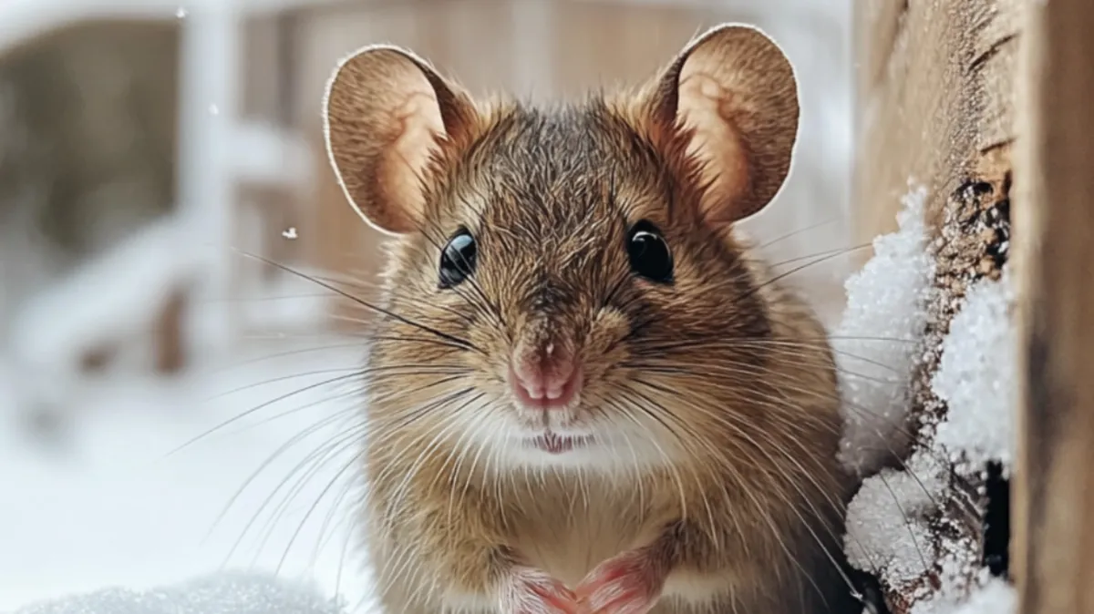 An Image of Mice in winters