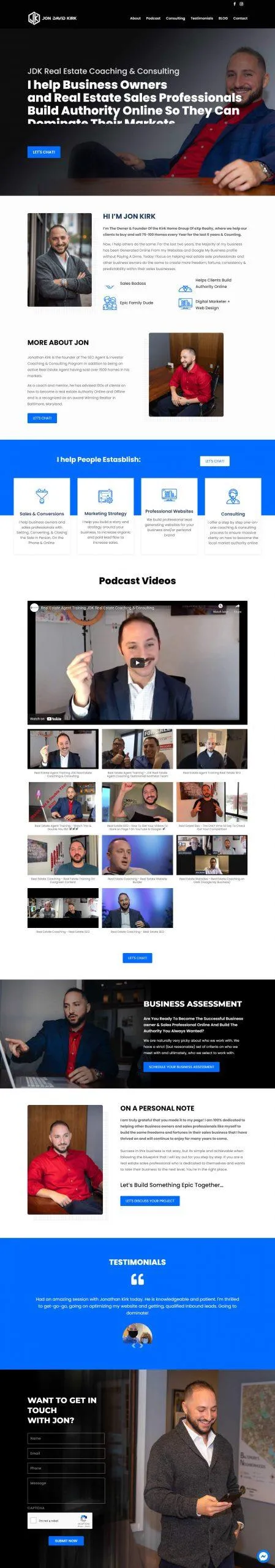 Creative personal portfolio website layout example