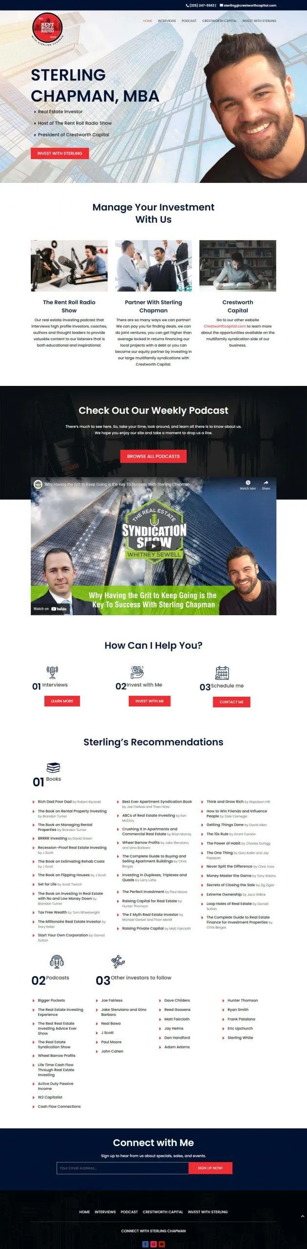 Personal website portfolio highlighting completed projects