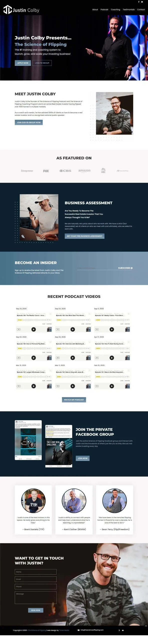 Personal website portfolio showcasing modern web design