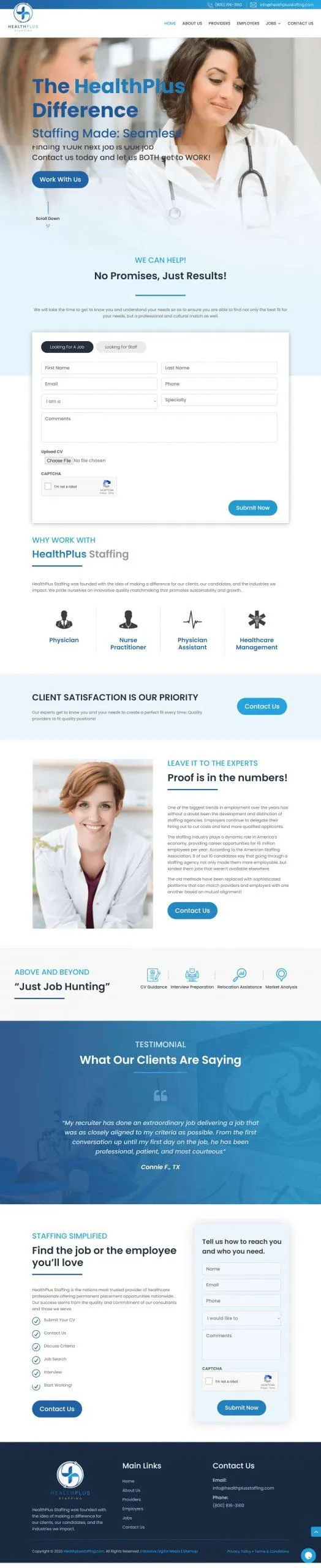 Professional business website homepage mockup