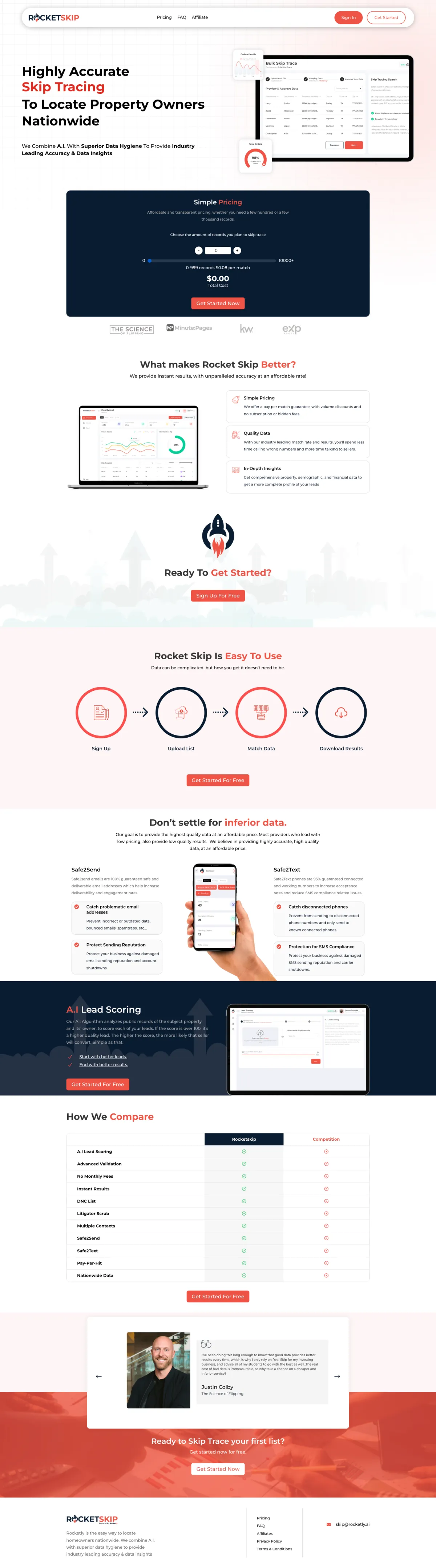 Custom business website created for client portfolio