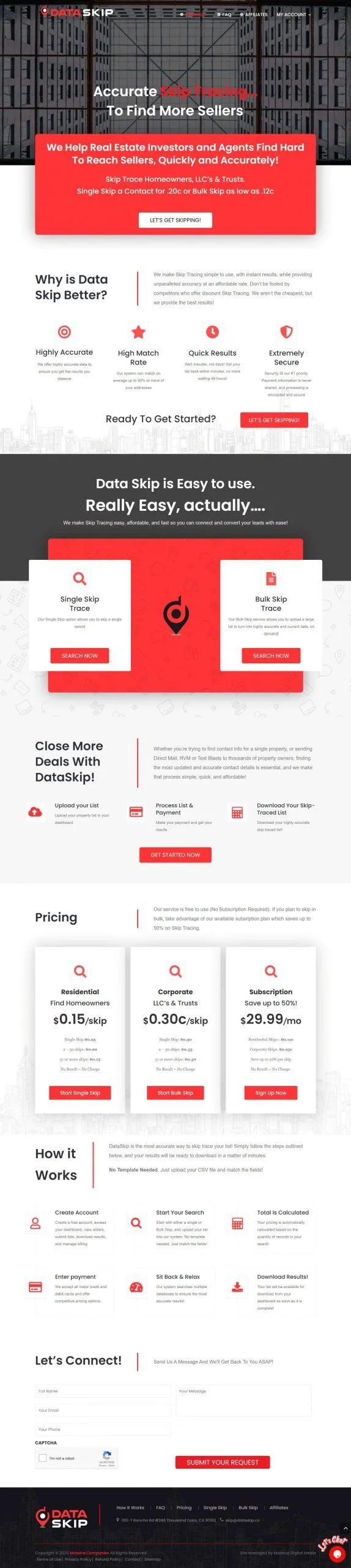 Business website design featuring bold corporate visuals