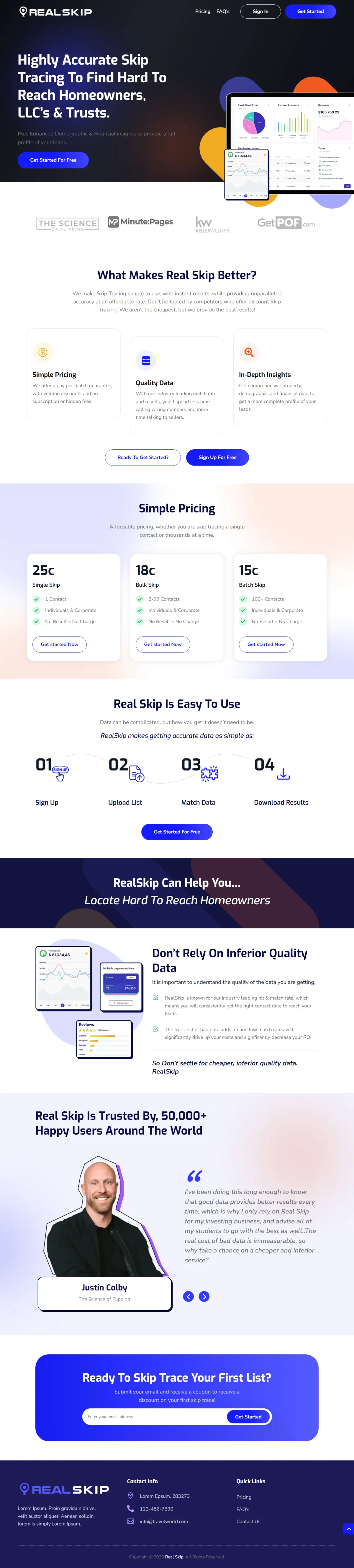 Responsive business website template preview