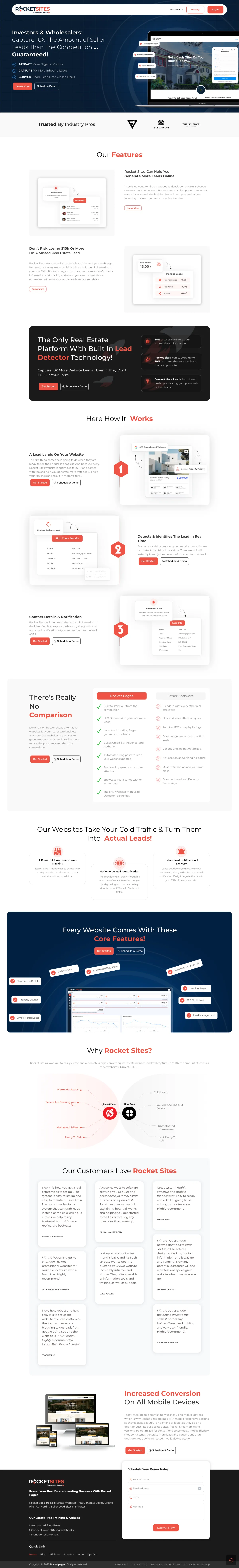 Business website landing page conversion-focused design