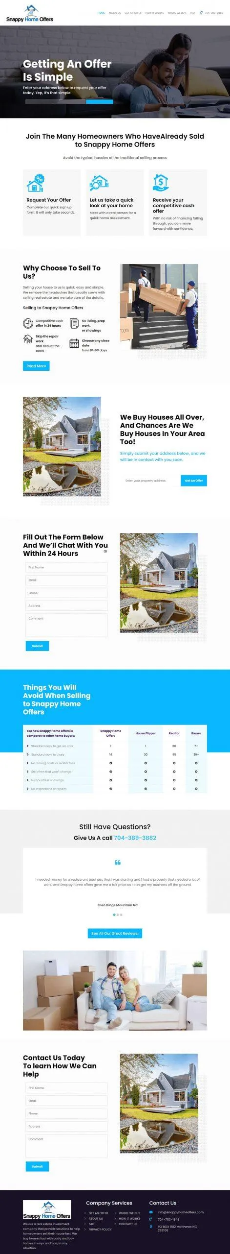 Real estate website portfolio highlighting responsive layouts