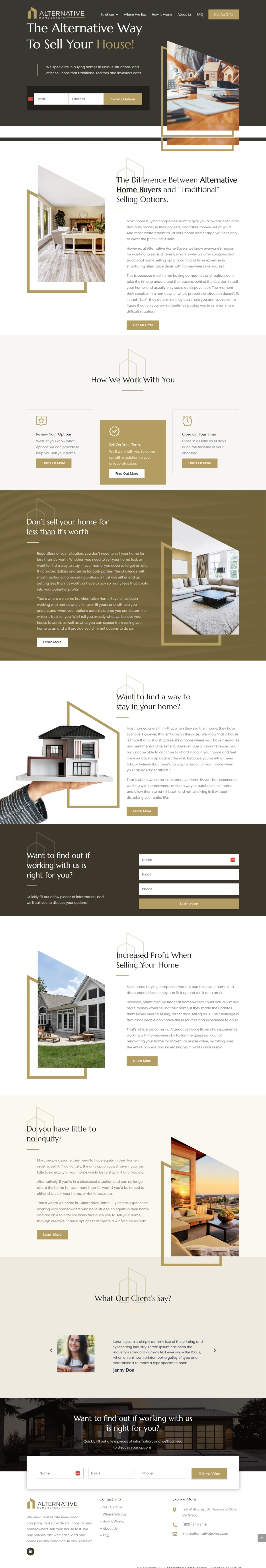 Real estate website portfolio showcasing modern property listings