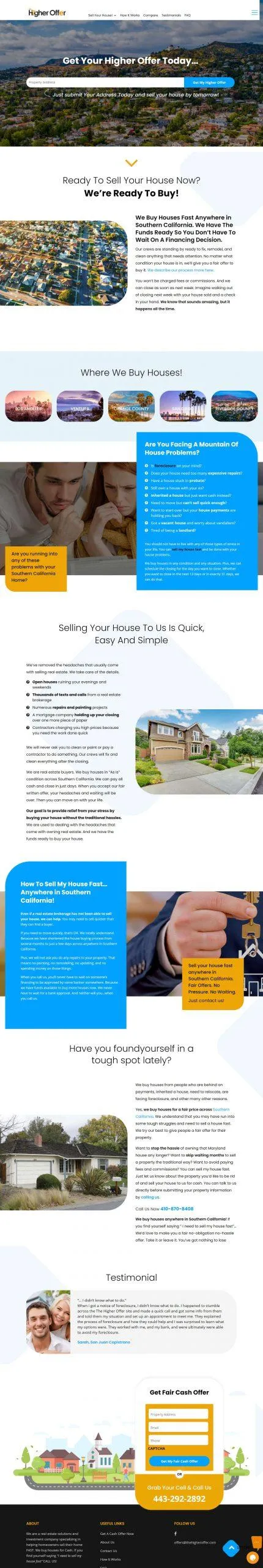 Modern realtor website portfolio showcasing featured listings