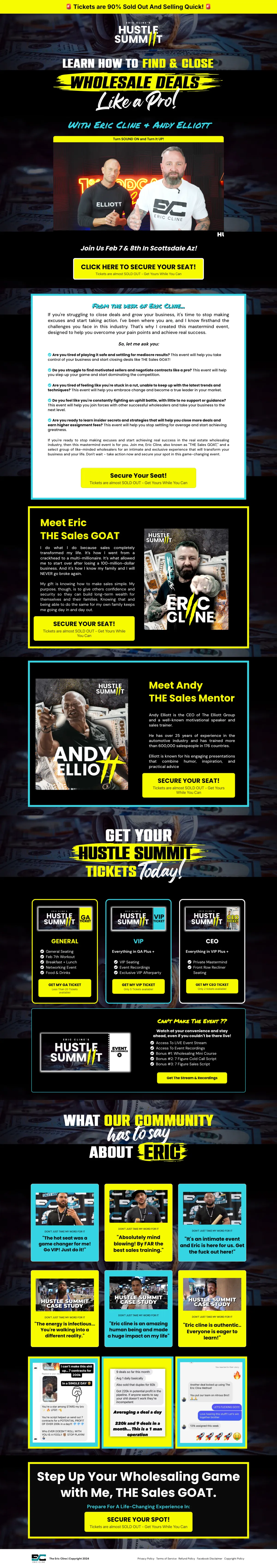 Funnel website portfolio highlighting multi-step lead funnels