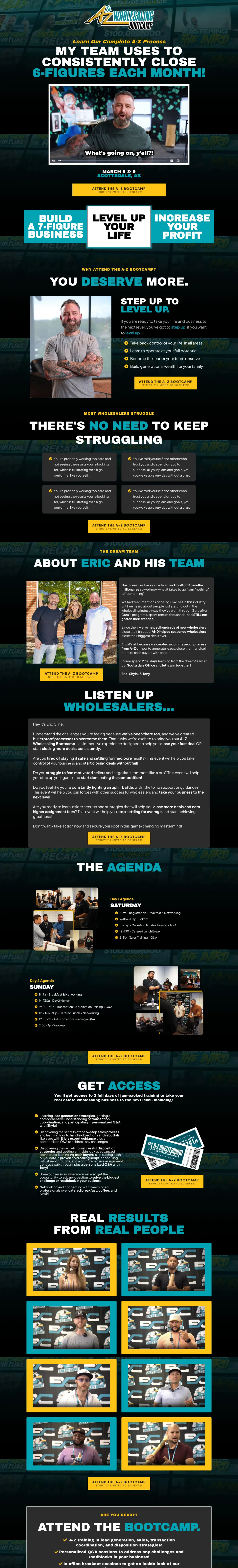 Funnel website portfolio showcasing high-converting landing pages