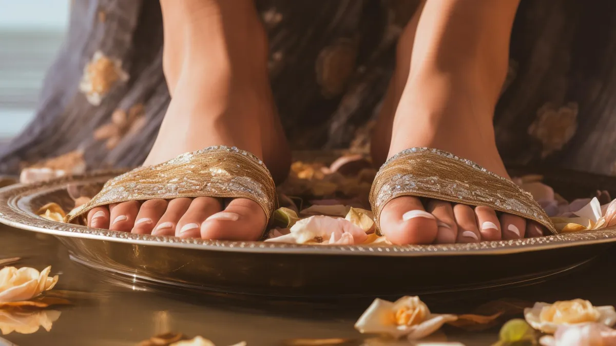 feet in bowl