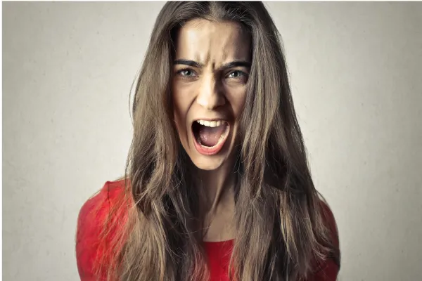 Woman and sacred anger