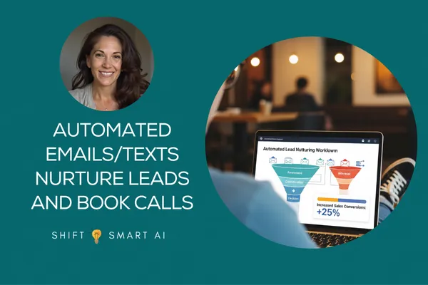 Automated emails/texts nurture leads and book calls