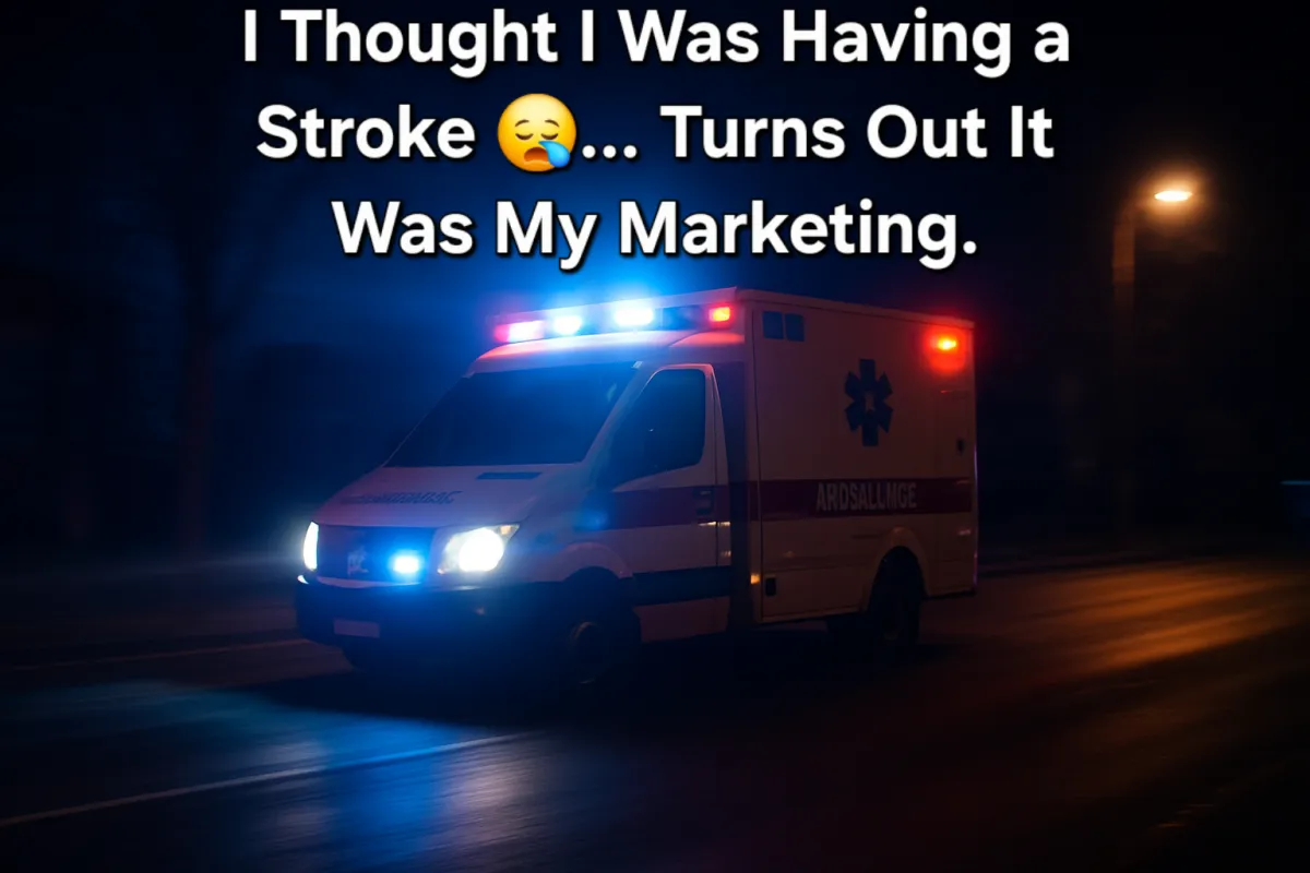I Thought I Was Having a Stroke… Turns Out It Was My Marketing
