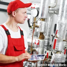 Man Inspecting manifolds