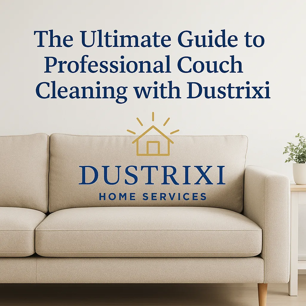 Professional couch cleaning by Dustrixi Home Services restoring fabric upholstery