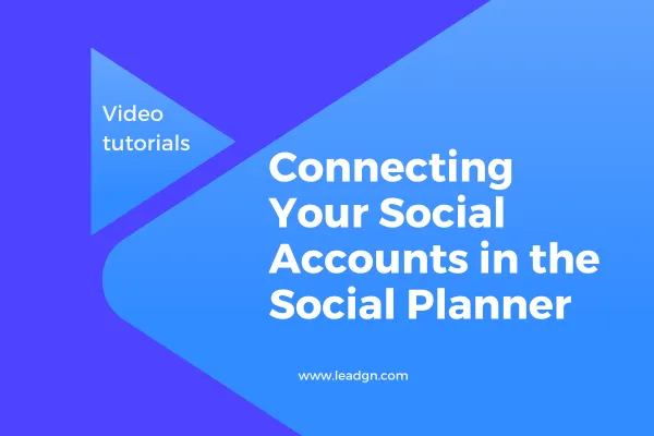 Connecting Your Social Accounts in the Social Planner