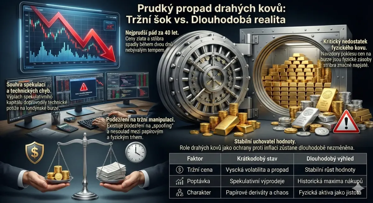 Zlato pokles za 40 let