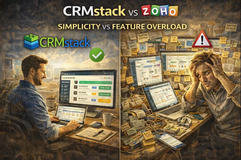 CRMstack vs Zoho: Simplicity vs Feature Overload