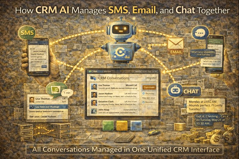 How CRM AI Manages SMS, Email, and Chat Together