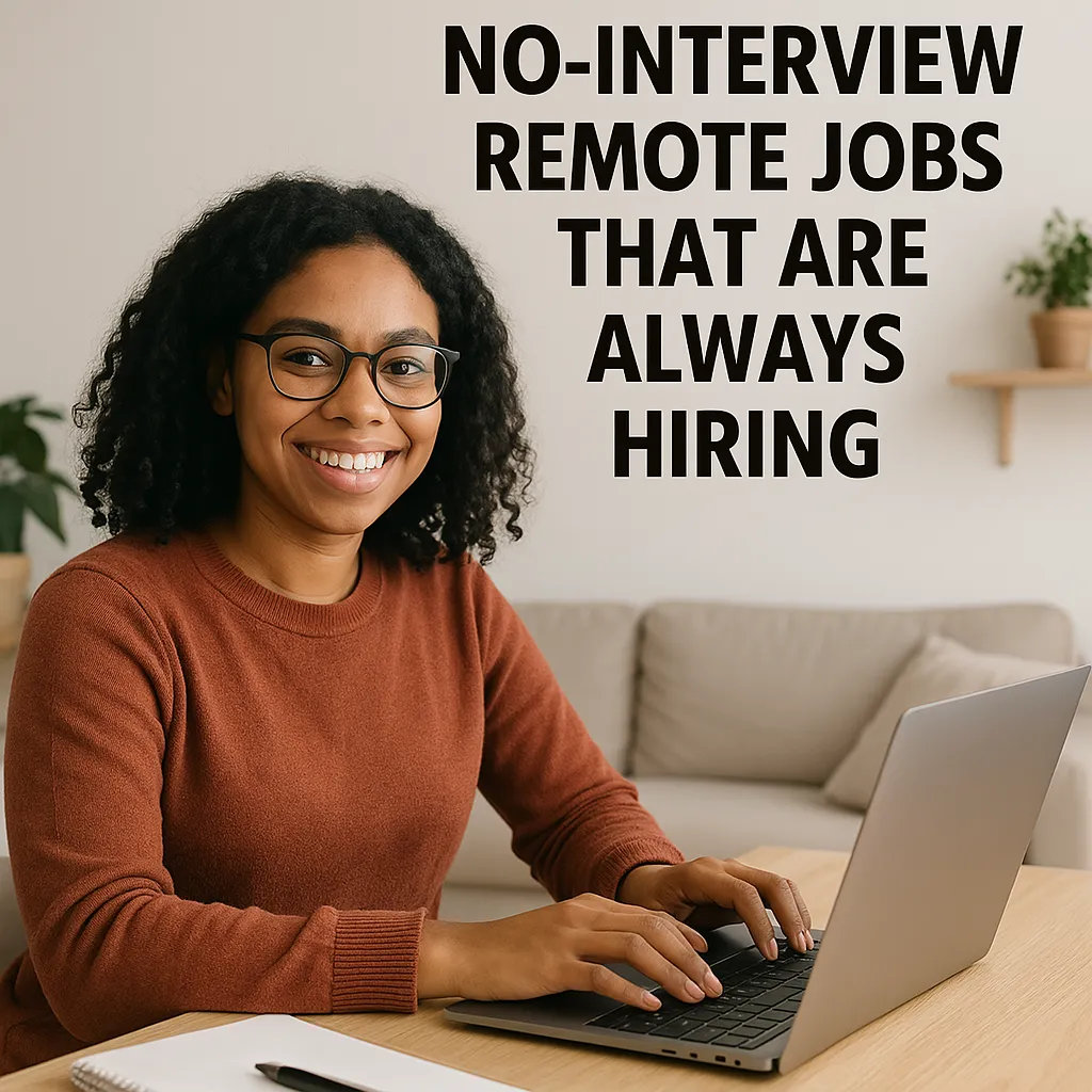 No Interview Remote Jobs