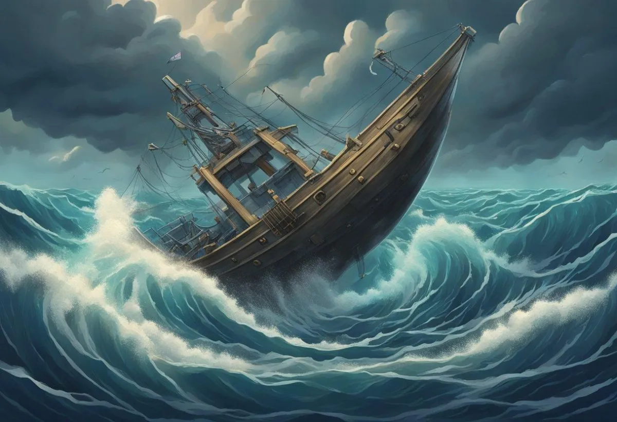 A ship on a storm