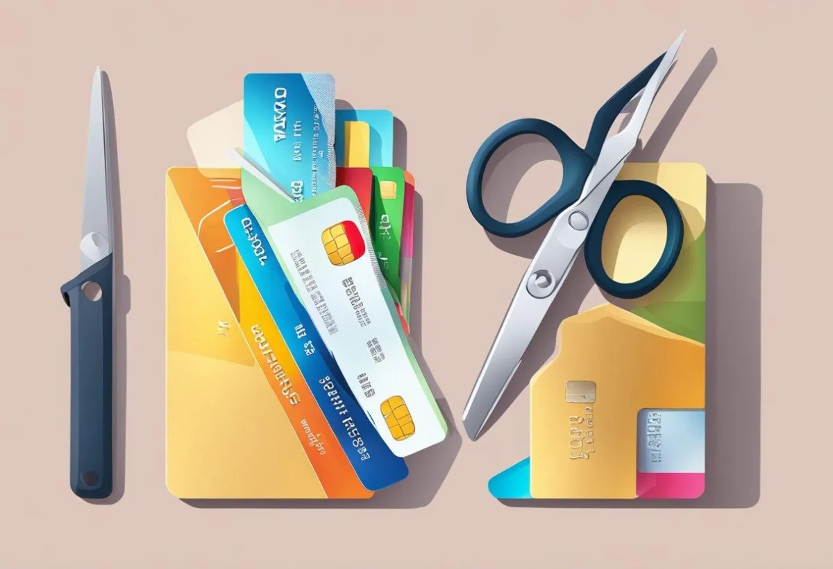 A scissor and a card