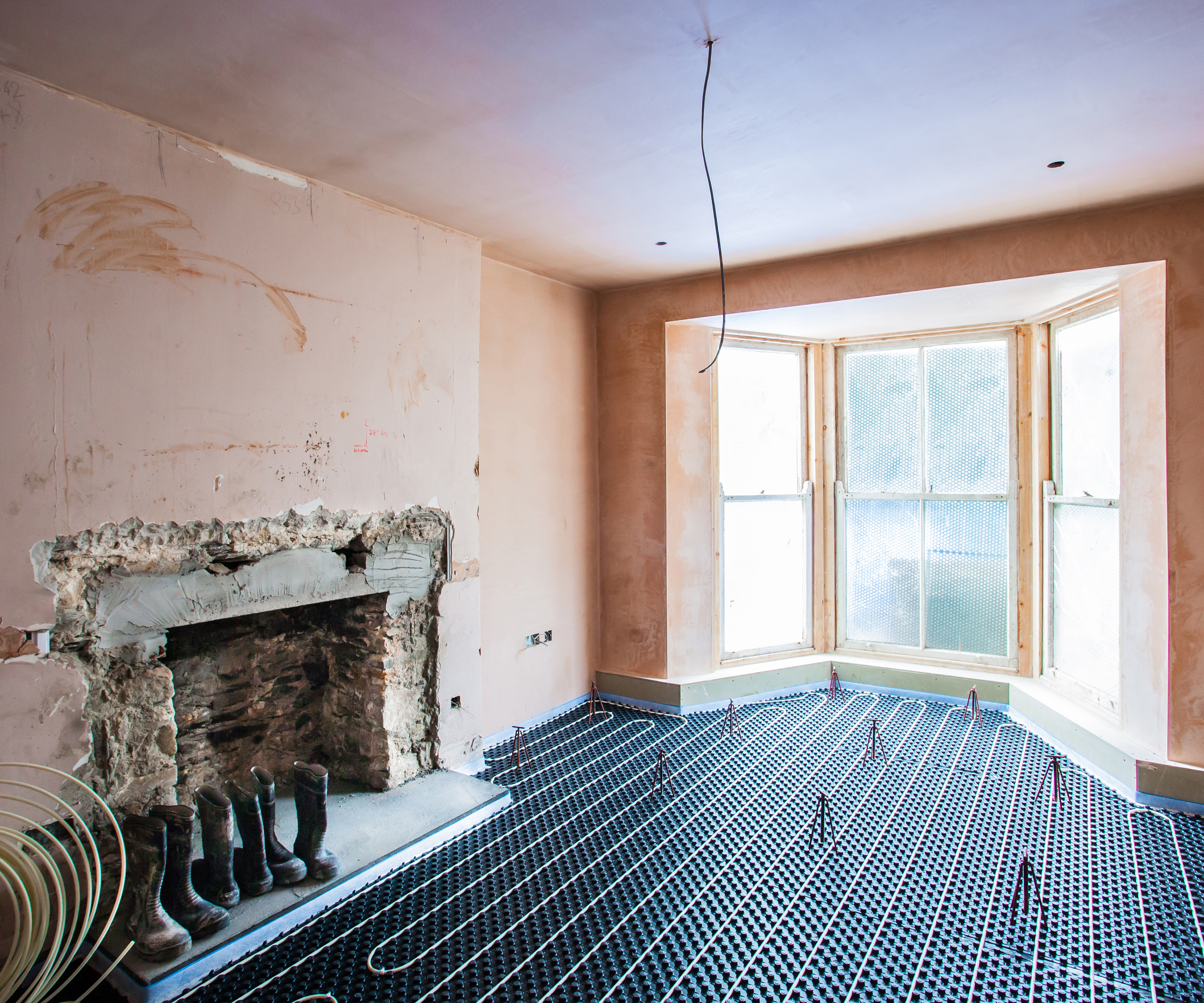 Nu-Heat LoPro underfloor heating system installed in renovation