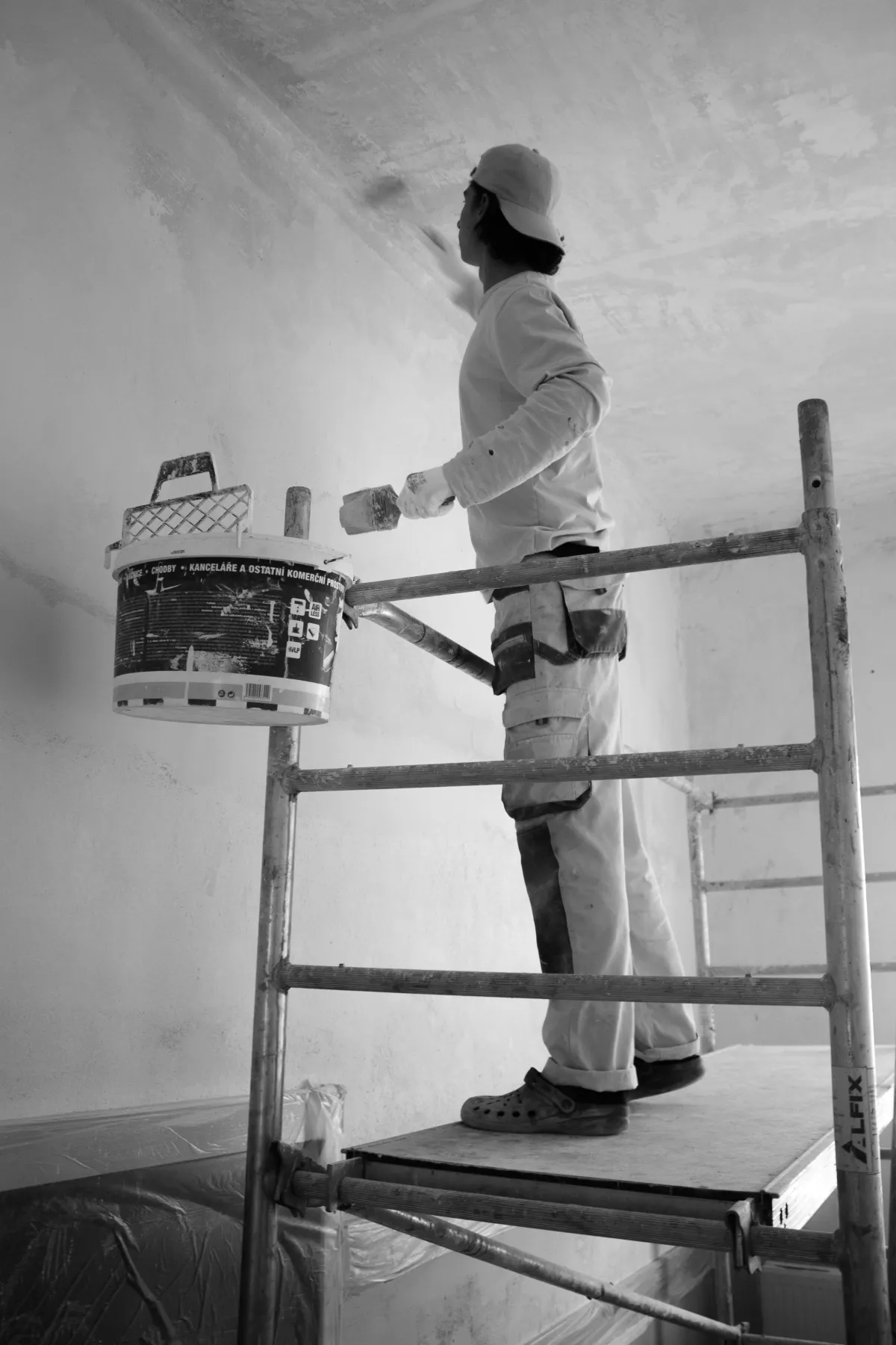 Altona Painting starting an interior painting project.