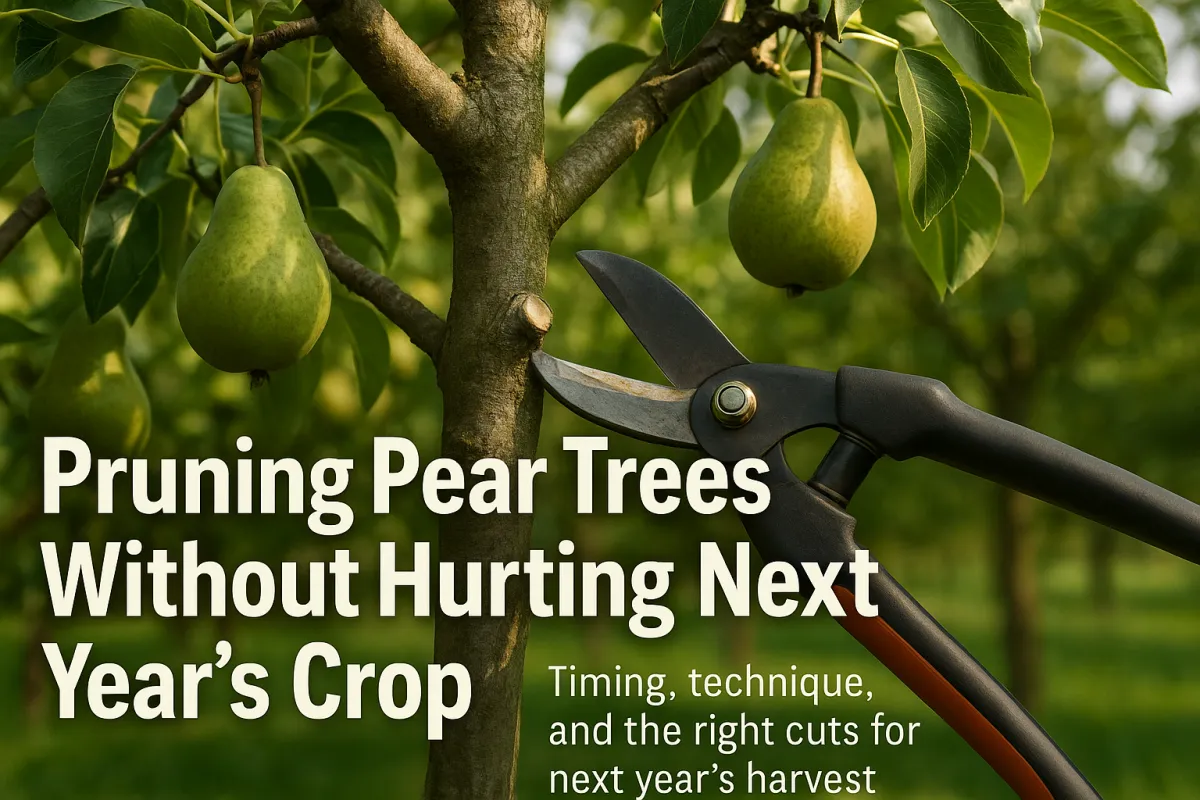 Pruning Pear Trees Without Hurting Next Year’s Crop