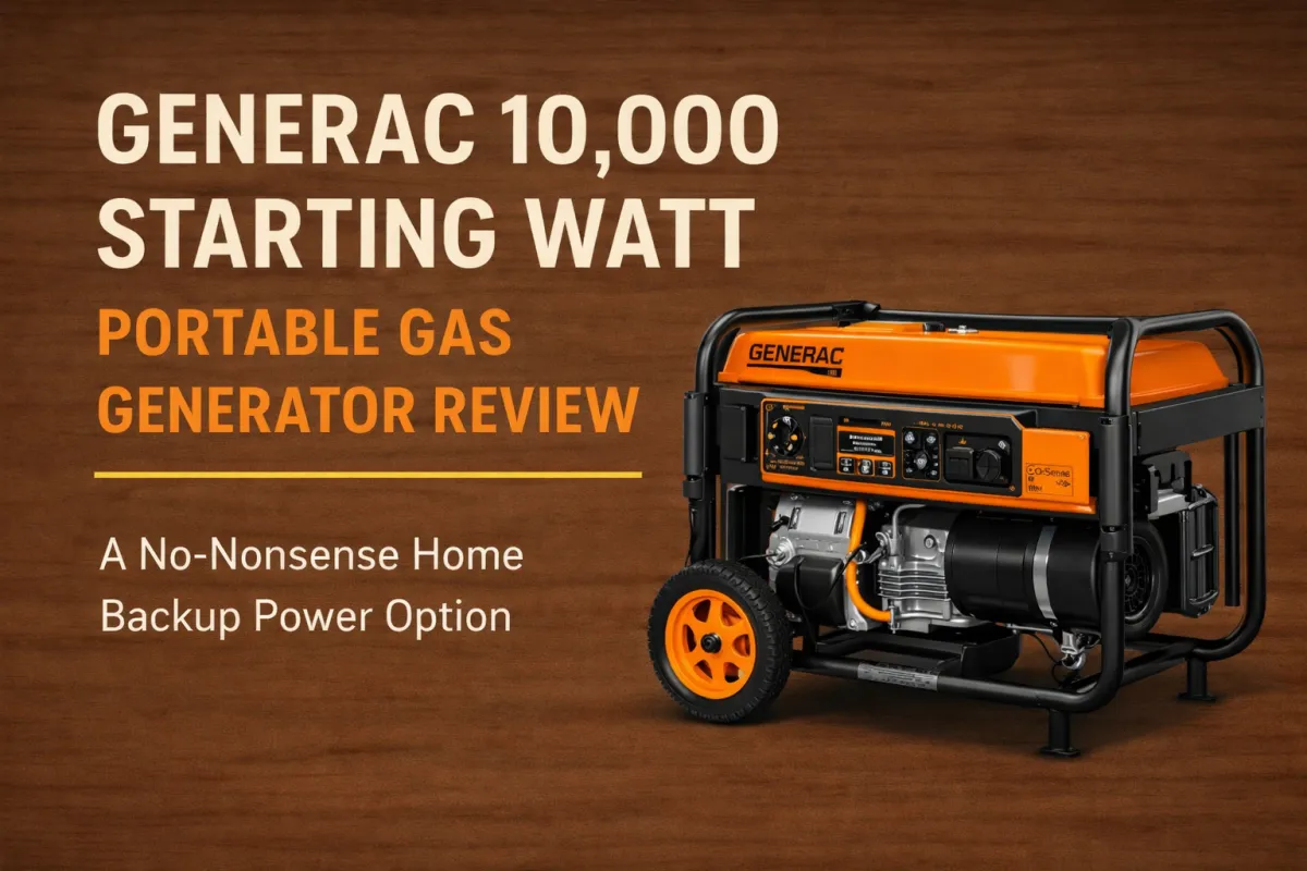 Generac 10,000 Starting Watt Portable Gas Generator Review