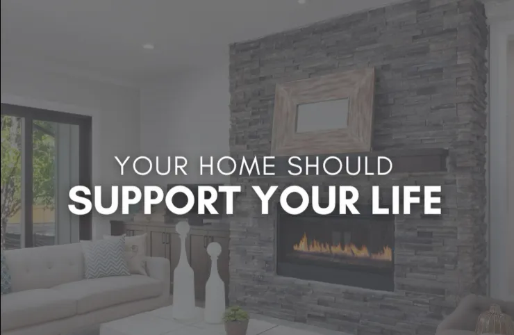 A peaceful living room, representing downsizing to a home that fits your lifestyle.