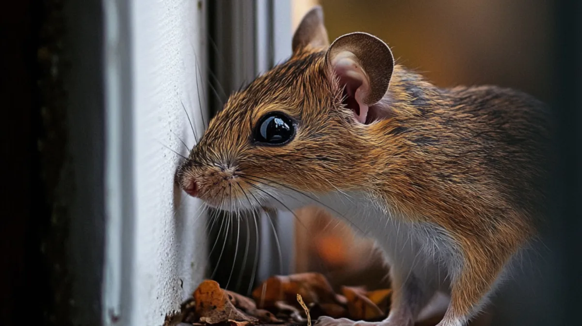 An Imagr for a Rodent sneaking from a window