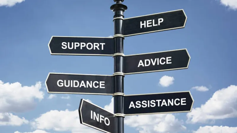6 Signs Help, Support, Advice, Guidance, Assistance & Info
