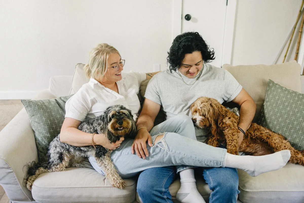couple sitting on couch