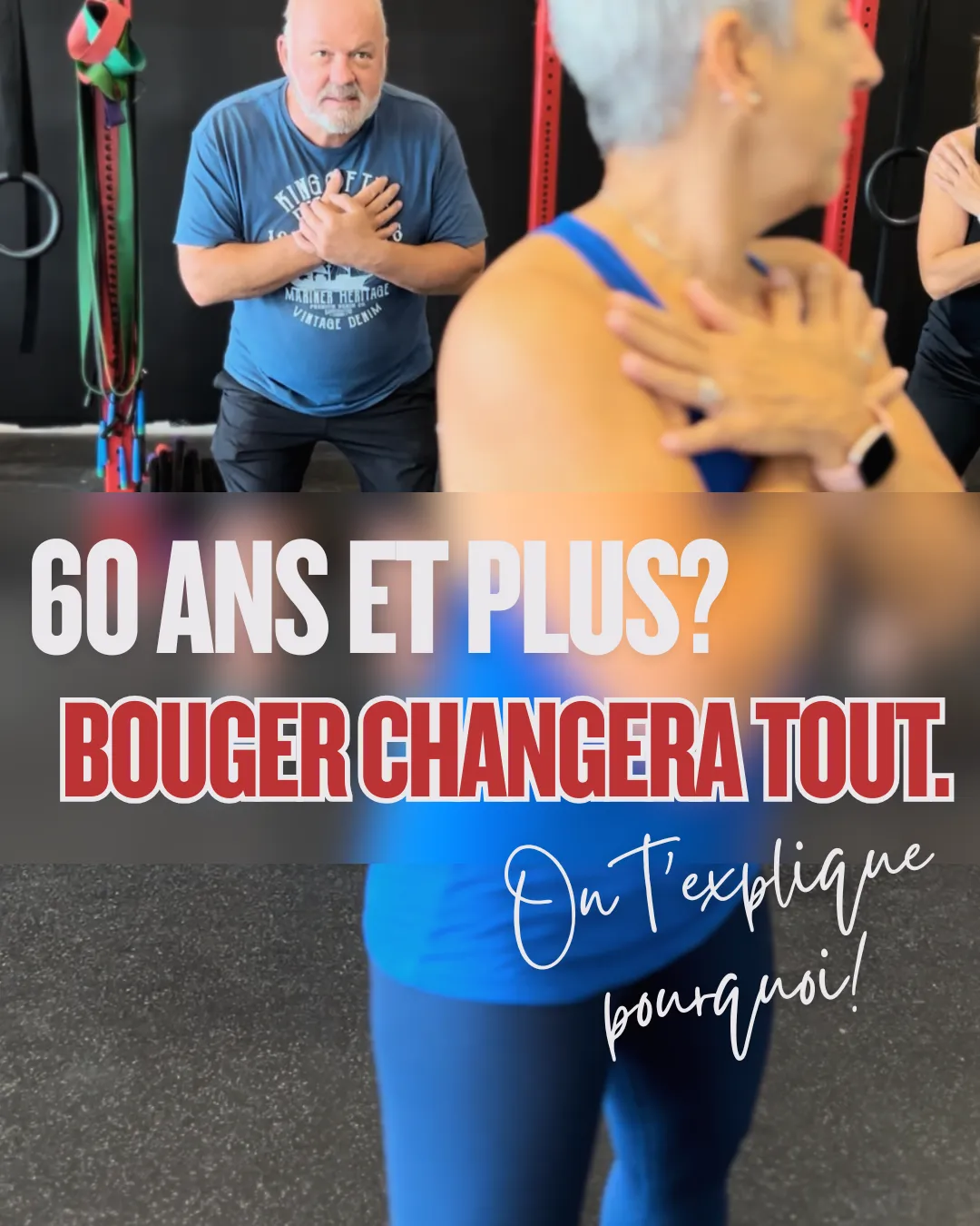 Deux personnes de 60 ans qui s'entrainent