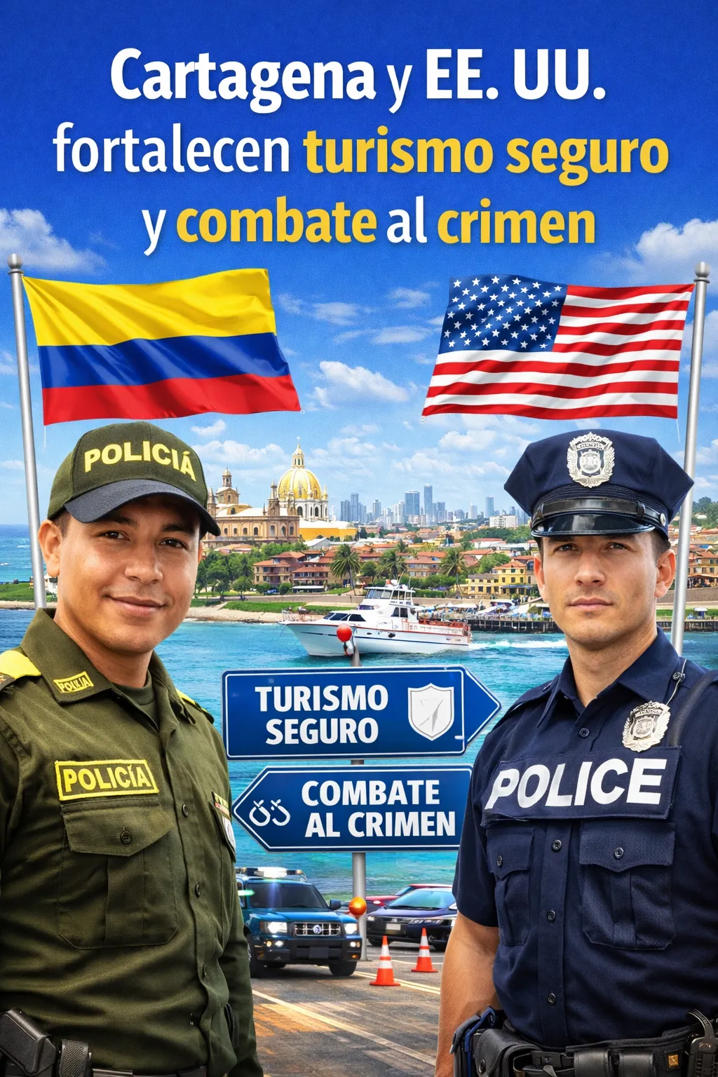 Cartagena y EE. UU. fortalecen turismo seguro y combate al crimen