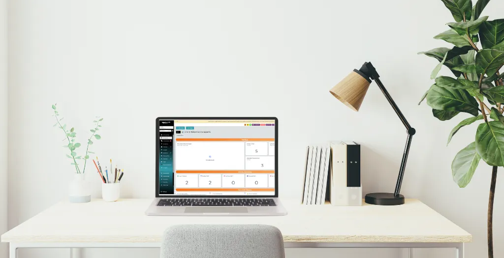 Go High Level dashboard via Nerdly shown on a clean digital workspace for creators and service providers