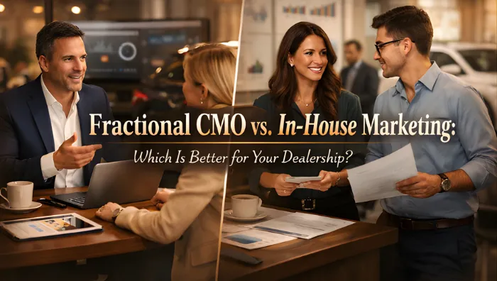 Fractional CMO vs in-house marketing comparison for car dealerships