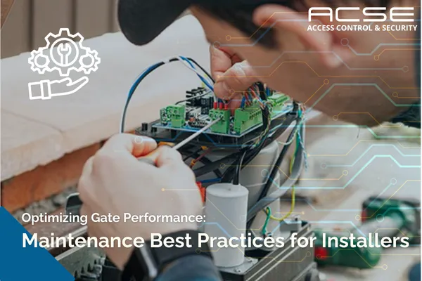 Gate Operator Installer doing Maintenance