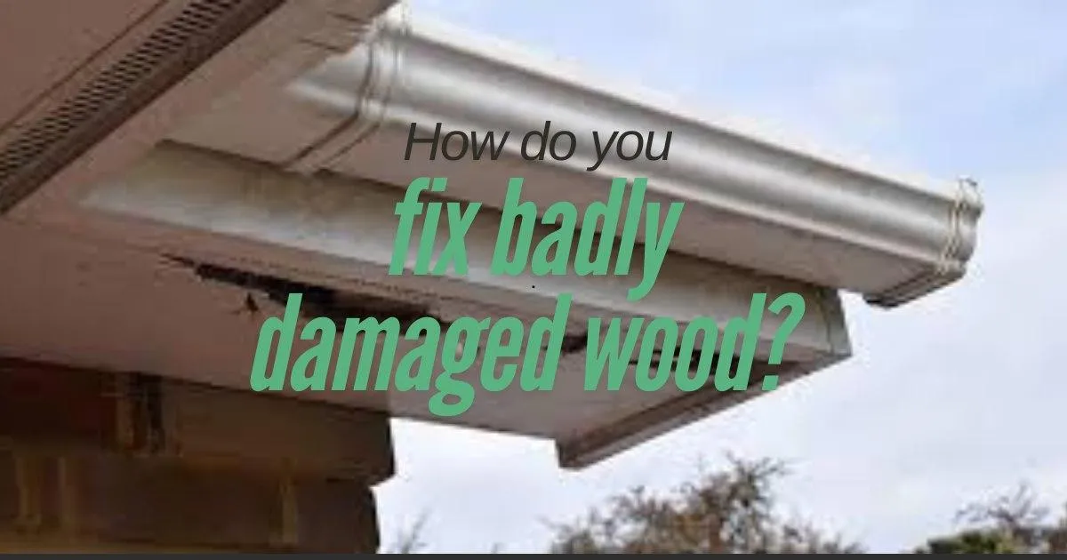 wood rot in ceiling with caption How do you fix badly damaged wood?
